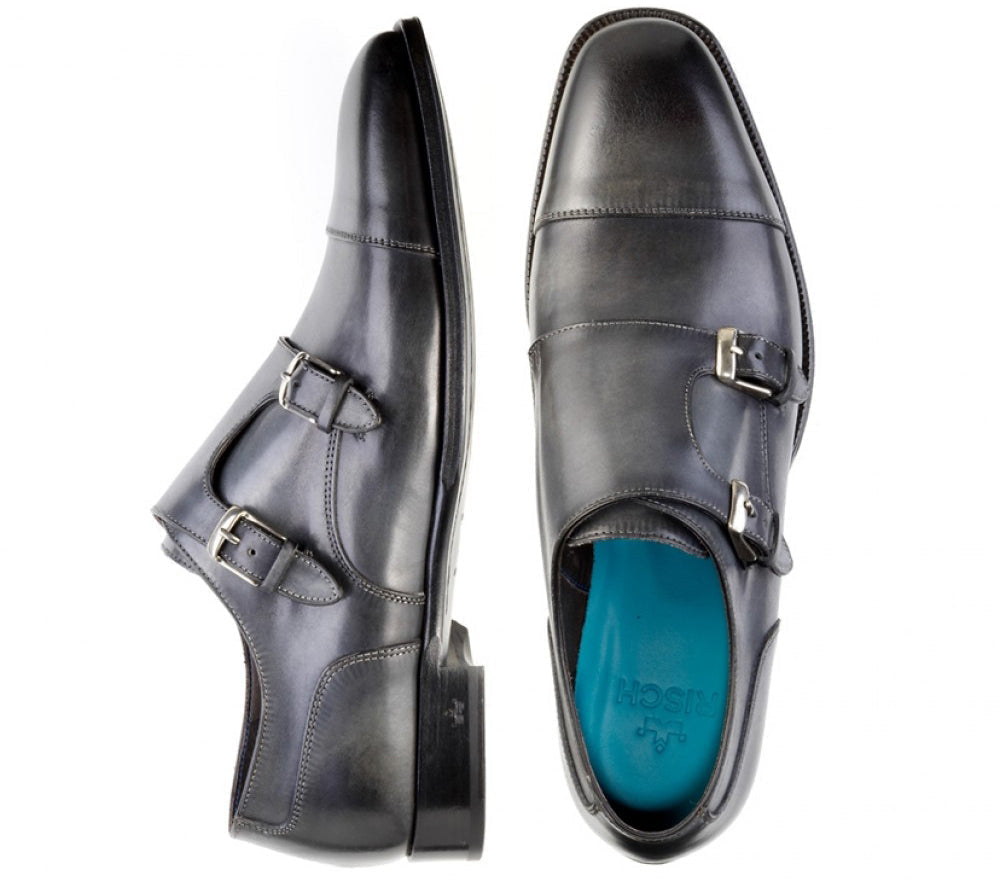 Double Monk Riccardo in Antracite - Risch Shoes AG, ZN Zürich