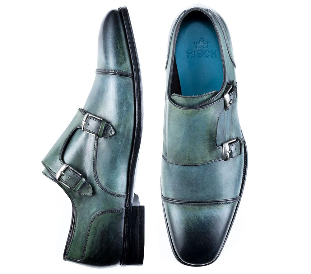 Double Monk Riccardo in Verde - Risch Shoes AG, ZN Zürich
