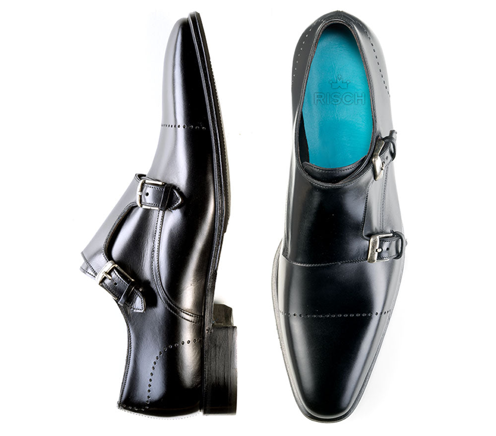 Double Monk Vincent in Nero - Risch Shoes AG, ZN Zürich