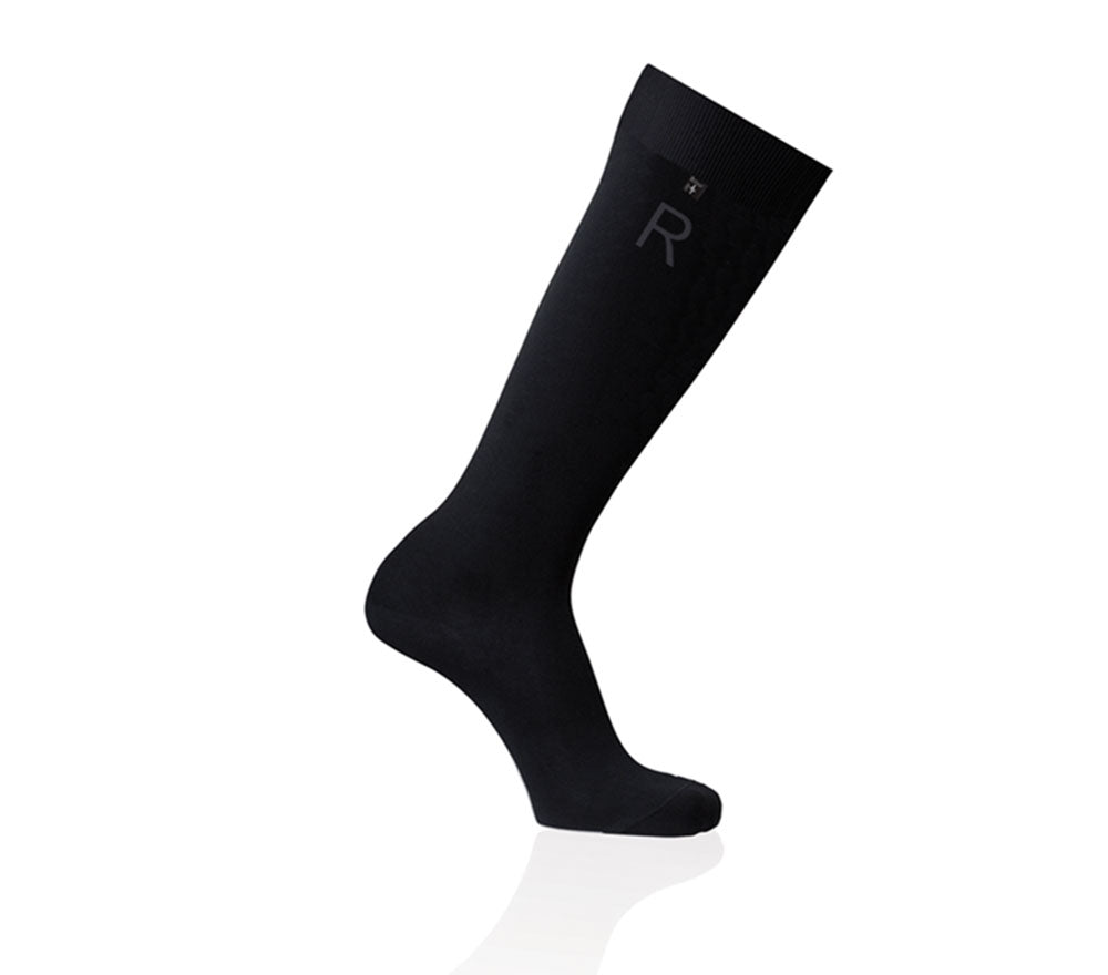 Kniesocken Diamond Long in Schwarz