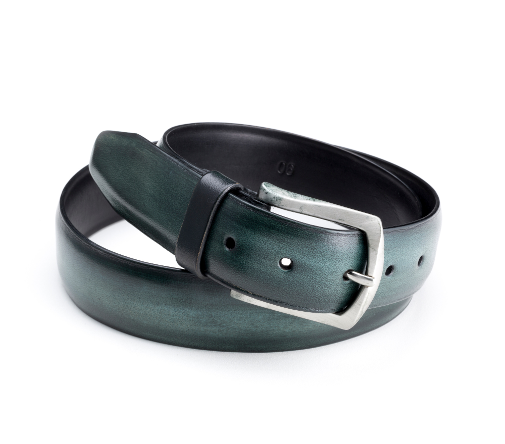 Gürtel Bangalore Verde handeingefärbt - Risch Shoes AG, ZN Zürich